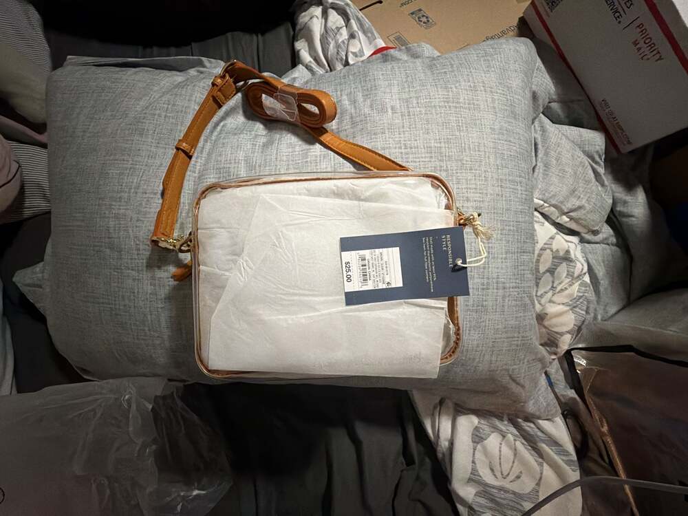 Universal Thread Double Zip Clear Crossbody Camera Handbag